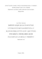 Ispitivanje dijagnostičke učinkovitosti kopeptina u ranom isključivanju akutnog infarkta miokarda kod pacijenata s boli u prsištu