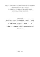 Promjene u statusu okularne površine nakon operacije mrene fakoemulzifikacijom