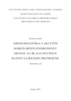 Ishod bolesnika s akutnim koronarnim sindromom u odnosu na blago povišenu razinu glikemije pri prijemu