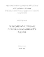 Klinički značaj te ishodi incidentaloma nadbubrežne žlijezde