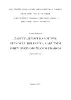 prikaz prve stranice dokumenta Zastupljenost karotidne stenoze u bolesnika s akutnim ishemijskim moždanim udarom