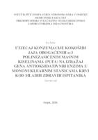 prikaz prve stranice dokumenta Utjecaj konzumacije kokošjih jaja obogaćenih n-3 polinezasićenim masnim kiselinama (n-3 PUFA) na izražaj gena antioksidativnih enzima u mononuklearnim stanicama krvi mladih zdravih ispitanika