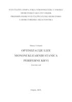 prikaz prve stranice dokumenta Optimizacija lize mononuklearnih stanica periferne krvi