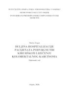 prikaz prve stranice dokumenta Duljina hospitalizacije bolesnika podvrgnutih kirurškom liječenju kolorektalnog karcinoma