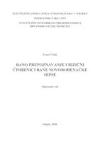 prikaz prve stranice dokumenta Rano prepoznavanje i rizični čimbenici rane novorođenačke sepse