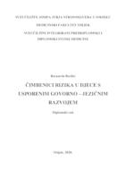 prikaz prve stranice dokumenta Čimbenici rizika u djece s usporenim govorno-jezičnim razvojem