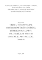 prikaz prve stranice dokumenta Utjecaj intermitentne hiperbarične oksigenacije na protokom potaknutu dilataciju kod zdravih Sprague-Dawley štakora
