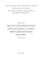 prikaz prve stranice dokumenta Procjena intraoperacijekih rizičnih faktora za smrtni ishod kardiokirurških bolesnika