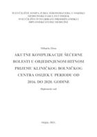 prikaz prve stranice dokumenta Akutne komplikacije šećerne bolesti u objedinjenom hitnom prijemu Kliničkog bolničkog centra Osijek u periodu od 2016. do 2020.godine