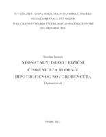 prikaz prve stranice dokumenta Neonatalni ishod i rizični čimbenici za rođenje hipotrofičnog novorođenčeta