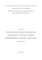 prikaz prve stranice dokumenta Povezanost povećane dnevne pospanosti i stupnja težine opstruktivne apneje u spavanju