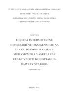 prikaz prve stranice dokumenta Utjecaj intermitentne hiperbarične oksigenacije na ulogu ionskih kanala u mehanizmima vaskularne reaktivnosti kod Sprague-Dawley štakora