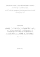 prikaz prve stranice dokumenta Ishodi testiranja preosjetljivosti na intravenske anestetike i neuromuskularne blokatore