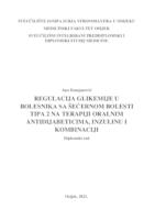 prikaz prve stranice dokumenta Regulacija glikemije u bolesnika sa šećernom bolesti tipa 2 na terapiji oralnim antidijabeticima, inzulinom i kombinaciji