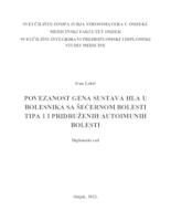 prikaz prve stranice dokumenta Povezanost gena sustava HLA u bolesnika sa šećernom bolesti tipa 1 i pridruženih autoimunih bolesti