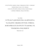 prikaz prve stranice dokumenta Učinak nadomjestka karnozina na razinu oksidativnog stresa kod Sprague-Dawley štakora na visokoslanoj dijeti