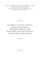 prikaz prve stranice dokumenta Razlika u statusu glikana između bolesnika s neurodegenerativnim bolestima i dugim COVID-19 s neurološkim smetnjama