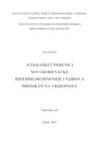 prikaz prve stranice dokumenta Etiološki čimbenici novorođenačke hiperbilirubinemije i njihova prediktivna vrijednost