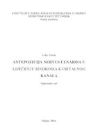 prikaz prve stranice dokumenta ANTEPOZICIJA NERVUS ULNARISA U LIJEČENJU SINDROMA KUBITALNOG KANALA