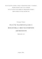 prikaz prve stranice dokumenta Plućne manifestacije u bolesnika s reumatoidnim artritisom