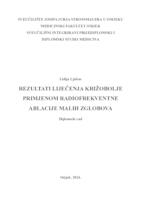 prikaz prve stranice dokumenta Rezultati liječenja križobolje primjenom radiofrekventne ablacije malih zglobova