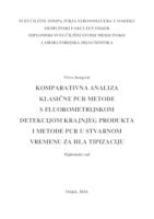 prikaz prve stranice dokumenta Komparativna analiza klasične PCR metode s fluorometrijskom detekcijom krajnjeg produkta i metode PCR u stvarnom vremenu za HLA tipizaciju