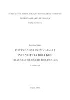 prikaz prve stranice dokumenta Povezanost doživljaja i intenziteta boli kod traumatoloških bolesnika