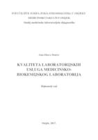 prikaz prve stranice dokumenta Kvaliteta laboratorijskih usluga medicinsko-biokemijskog laboratorija