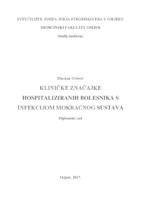 prikaz prve stranice dokumenta Kliničke značajke hospitaliziranih bolesnika s infekcijom mokraćnog sustava
