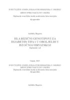 prikaz prve stranice dokumenta HLA rizični genotipovi za dijabetes tipa I u oboljelih u Istočnoj Hrvatskoj