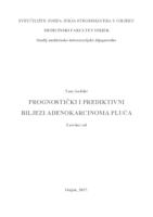 prikaz prve stranice dokumenta Prognostički i prediktivni biljezi adenokarcinoma pluća.