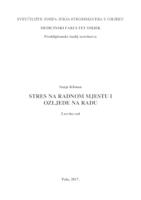 prikaz prve stranice dokumenta Stres na radnom mjestu i ozljede na radu
