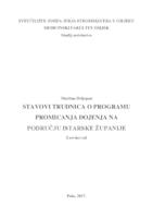 prikaz prve stranice dokumenta Stavovi trudnica o programu promicanja dojenja na području Istarske županije