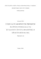 prikaz prve stranice dokumenta Utjecaj svakodnevne primjene slušnog pomagala na kvalitetu života bolesnika s oštećenjem sluha