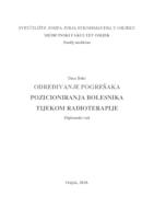 prikaz prve stranice dokumenta Određivanje pogrešaka pozicioniranja bolesnika tijekom radioterapije