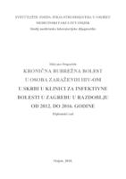 prikaz prve stranice dokumenta Kronična bubrežna bolest u osoba zaraženih HIV-om u skrbi u Klinici za infektivne bolesti u Zagrebu u razdoblju 2012.-2016. godine