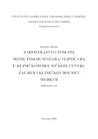 prikaz prve stranice dokumenta Zadovoljstvo poslom medicinskih sestara i tehničara u KBC Zagreb i KB Merkur