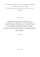 prikaz prve stranice dokumenta Biokemijska identifikacija Campylobactera kao uzročnika gastroenterokolitisa među stanovništvom Osječko-baranjske županije