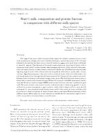 prikaz prve stranice dokumenta Mare’s milk: composition and protein fraction in comparison with different milk species