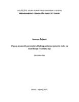 prikaz prve stranice dokumenta Utjecaj procesnih parametara hladnog prešanja sjemenki maka na iskorištenje i kvalitetu ulja