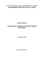 prikaz prve stranice dokumenta Udio proteina i enzimska aktivnost izabranih vrsta meda