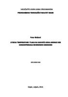 prikaz prve stranice dokumenta Utjecaj temperature i tlaka na kakvoću soka aronije kod koncentriranja reverznom osmozom