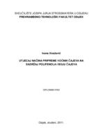 prikaz prve stranice dokumenta Utjecaj načina pripreme voćnih čajeva na sadržaj polifenola i boju čajeva