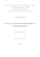 prikaz prve stranice dokumenta IŠČITAVANJE ZLATOREZNIH ODNOSA IZ KIPARSKE FORME